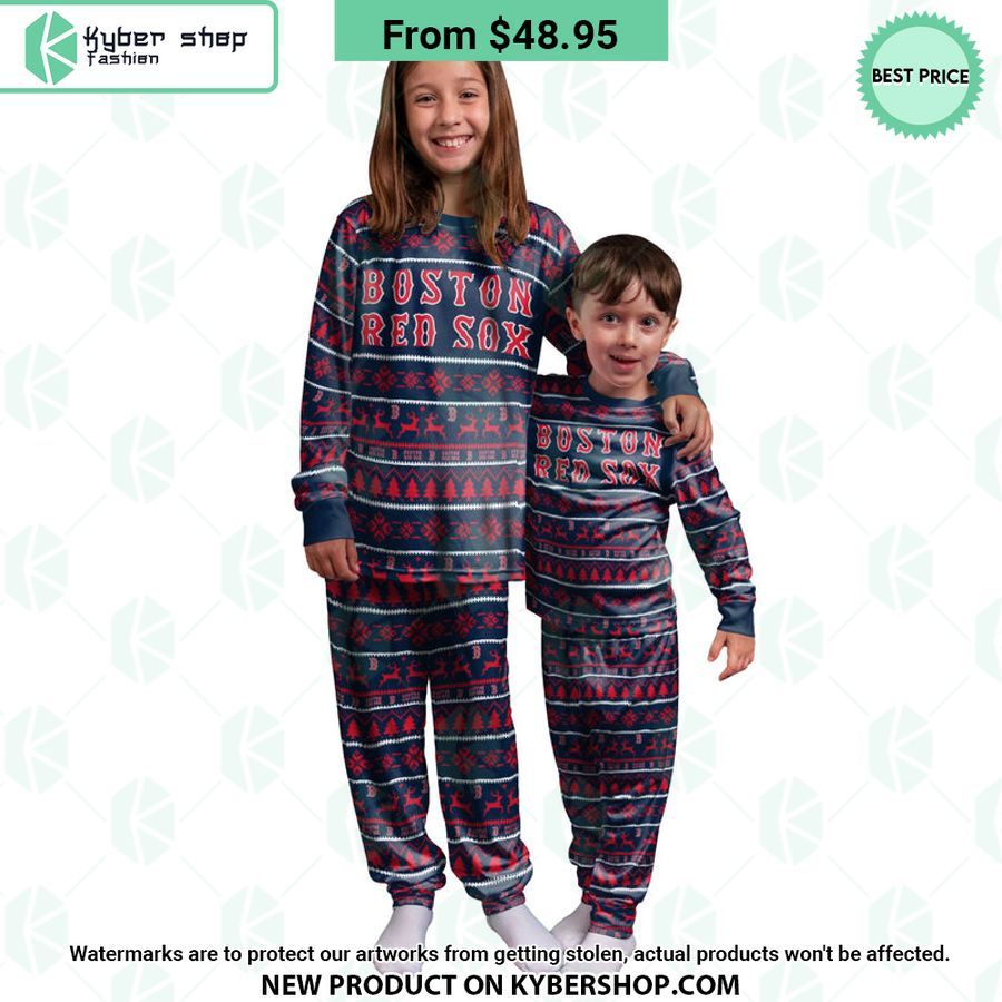 Boston Red Sox MLB Family Holiday Pajamas Set