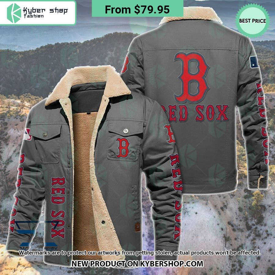 Boston Red Sox MLB Fleece Leather Jacket