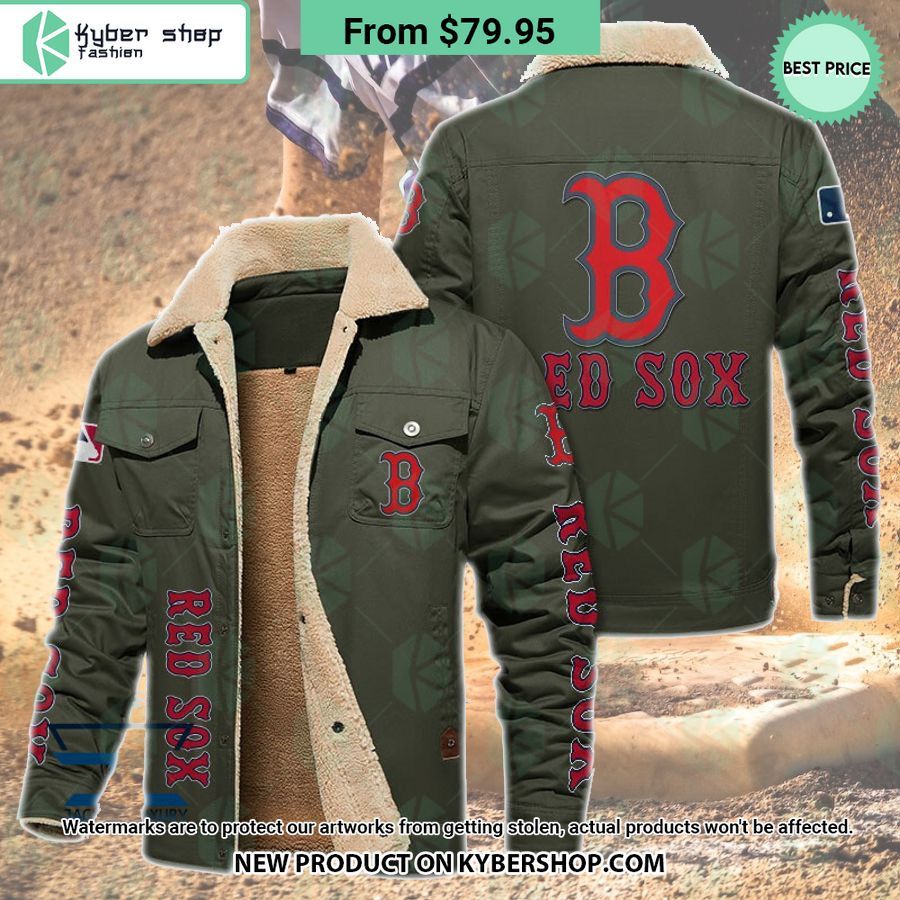 Boston Red Sox MLB Fleece Leather Jacket