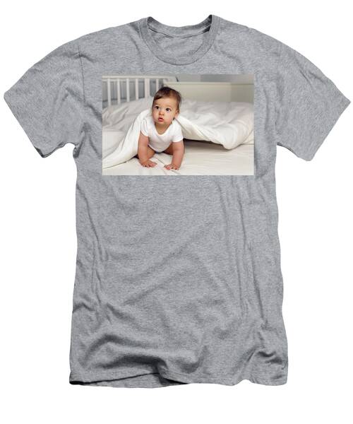 Boy Baby T-shirt Lies Under A Blanket T-Shirt