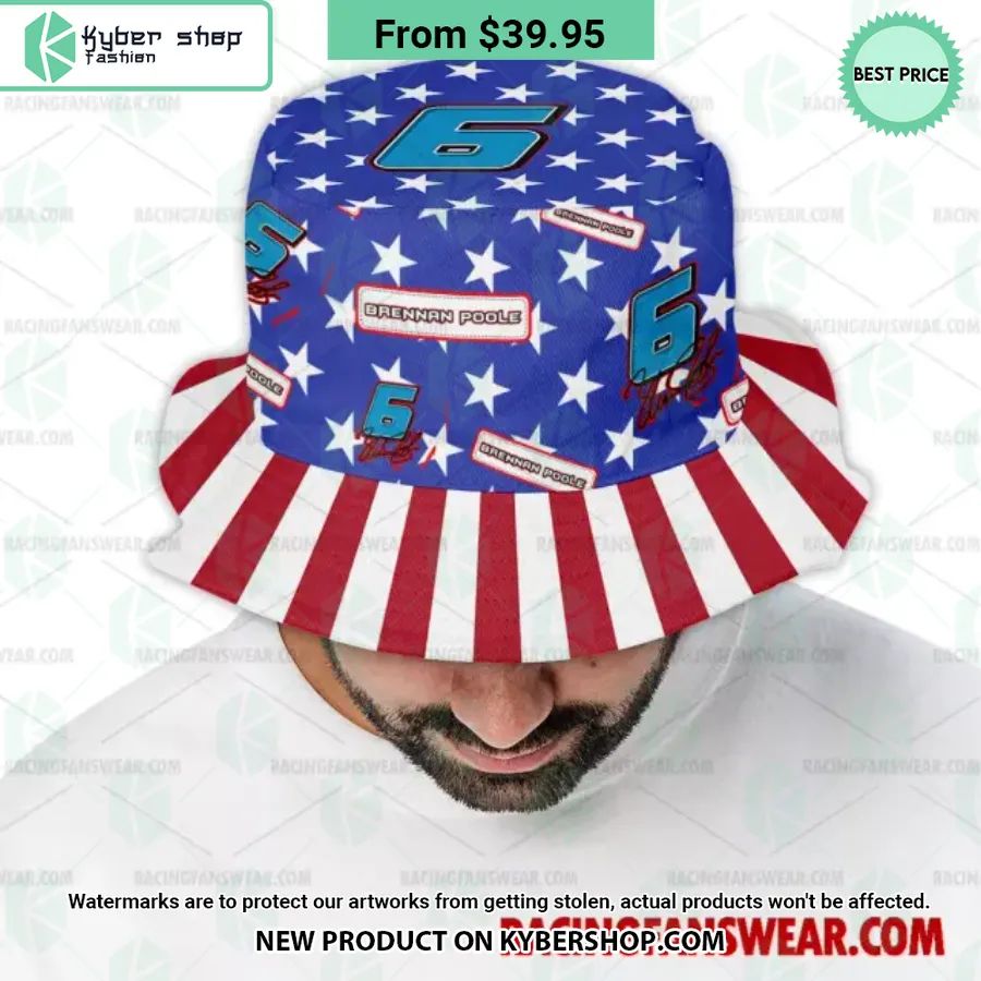 Brennan Poole NASCAR Racing Independence Day Bucket Hat