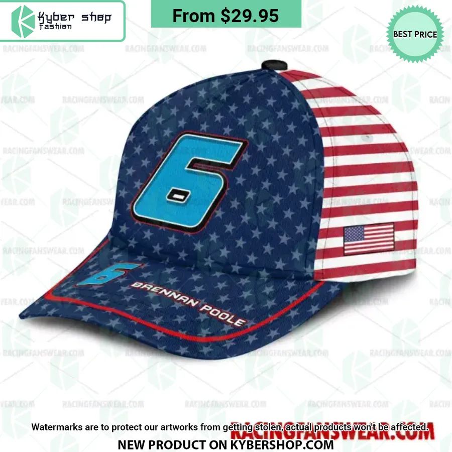 Brennan Poole NASCAR Racing Independence Day Hat