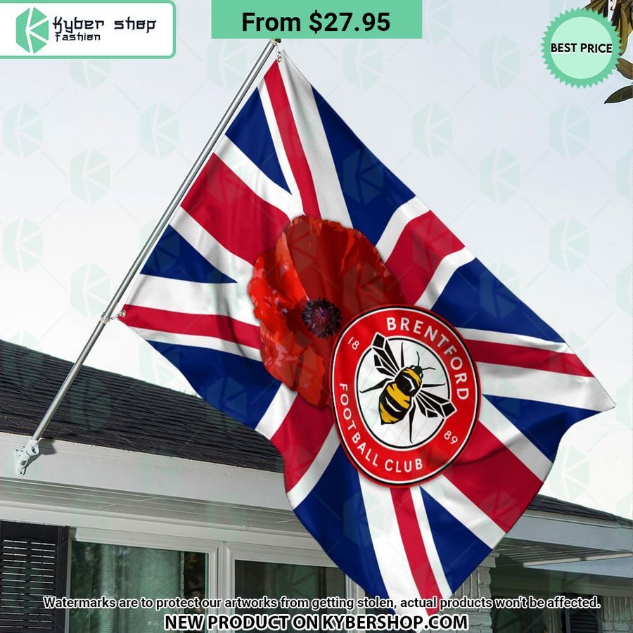 Brentford FC Remembrance day Flag