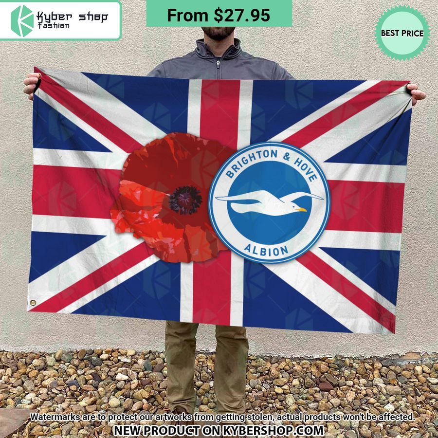 Brighton & Hove Albion Remembrance day Flag