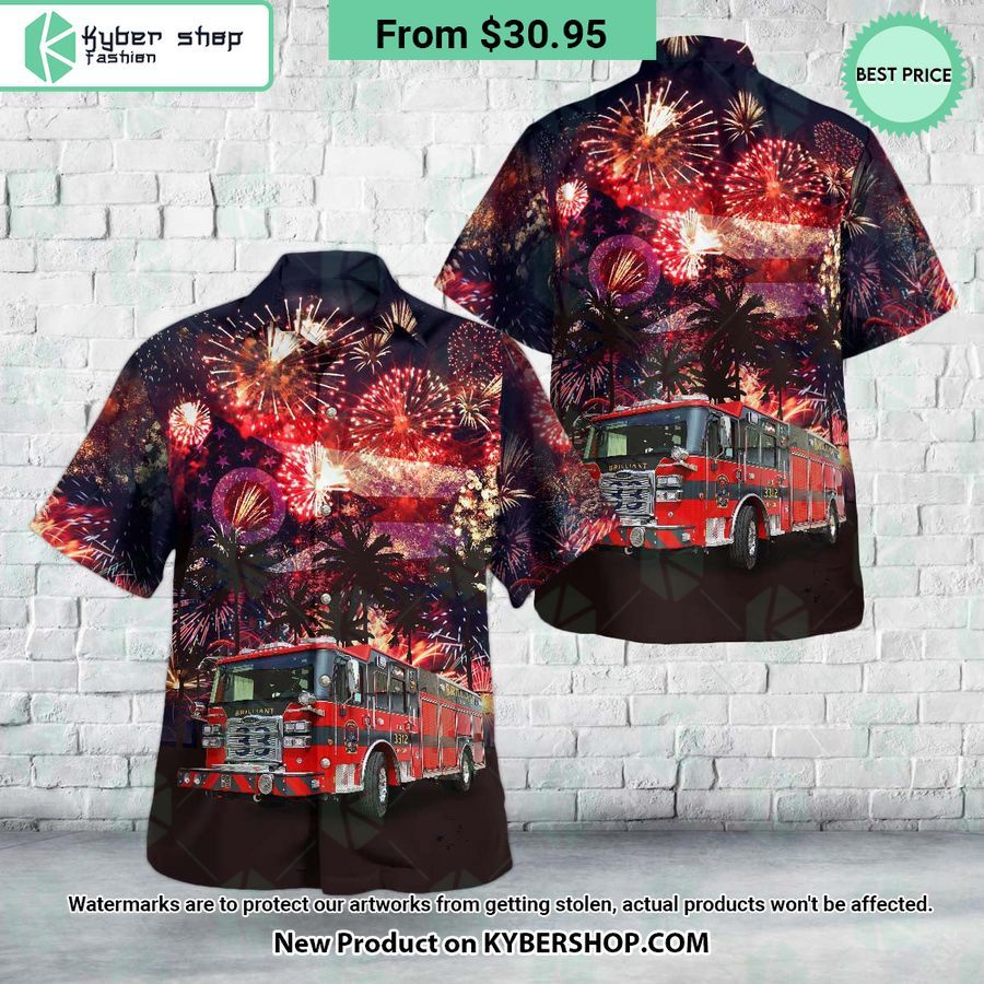 Brilliant Ohio Brilliant Fire Department 4th Of July Hawaiian Shirt