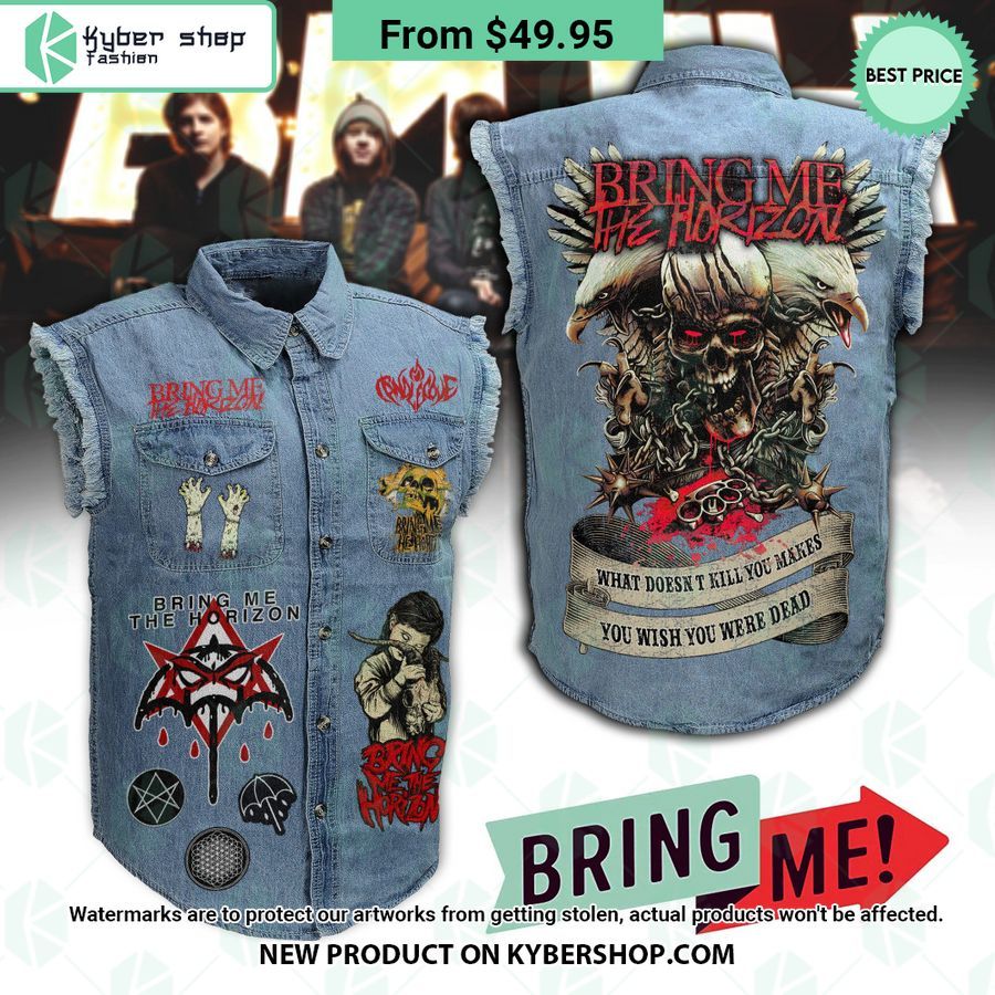 Bring Me The Horizon Sleeveless Denim Jacket