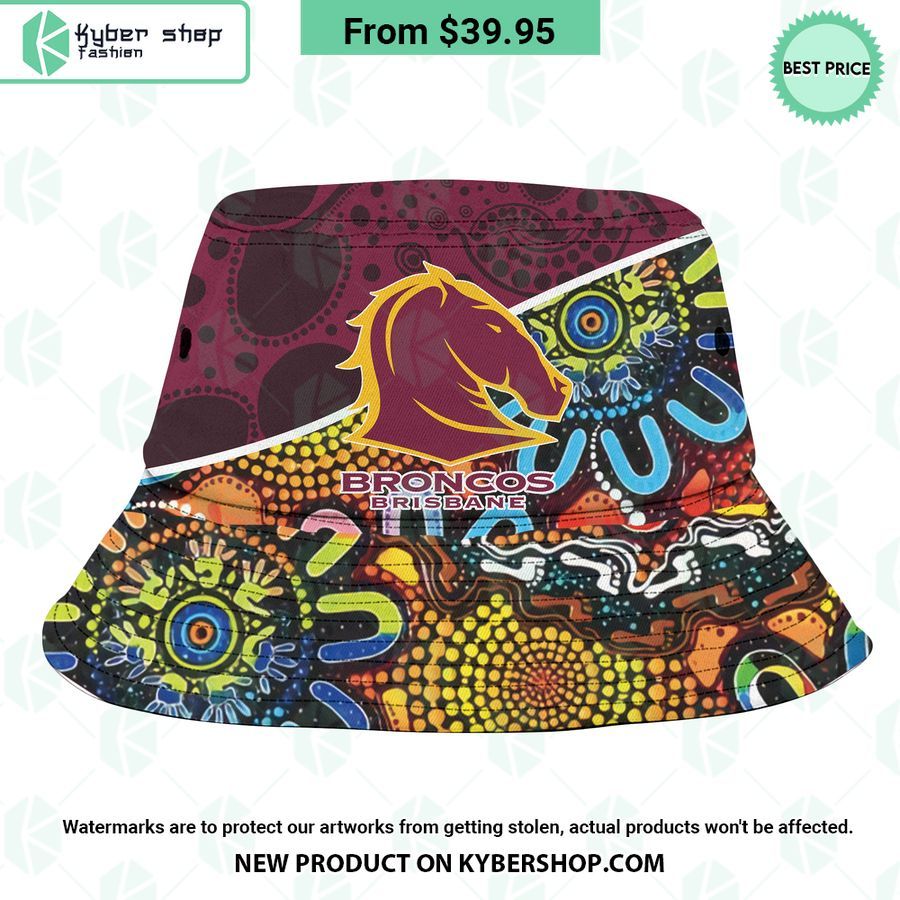 Brisbane Broncos Indigenous Pattern Bucket Hat