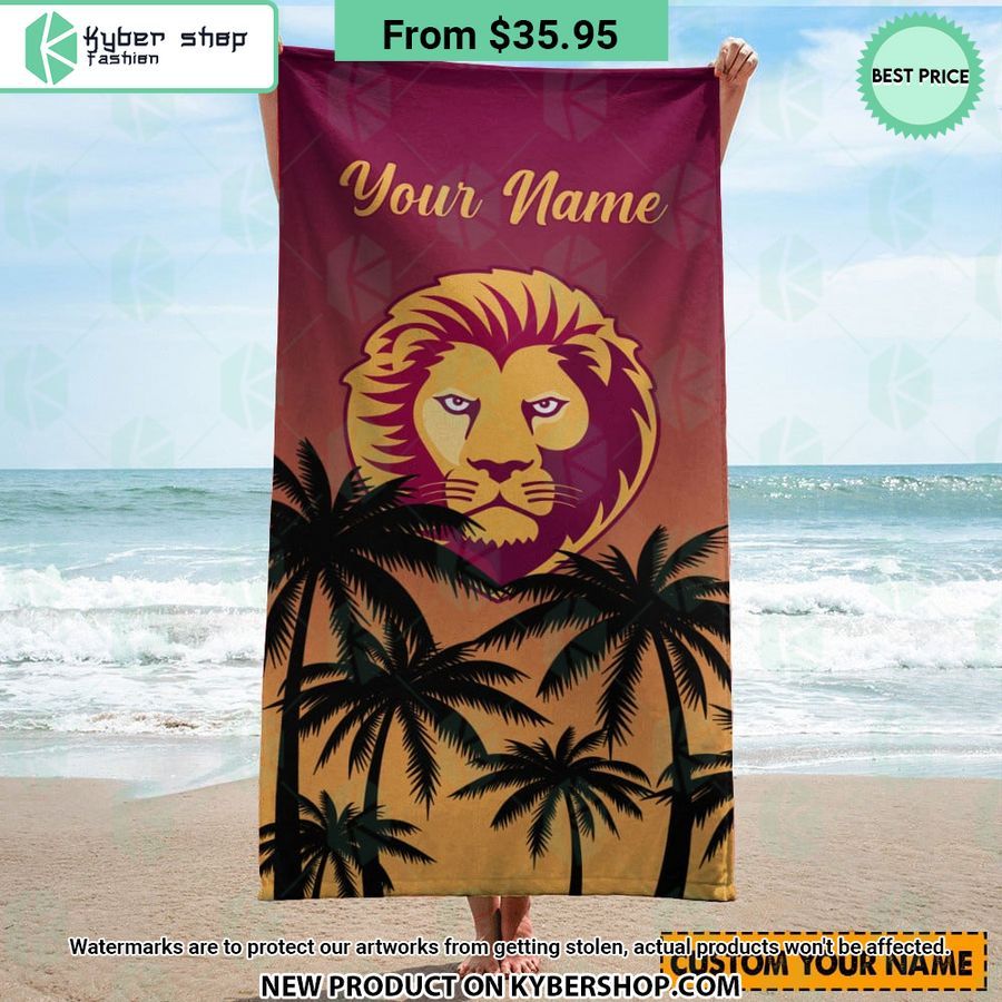 Brisbane Lions CUSTOM Beach Towel