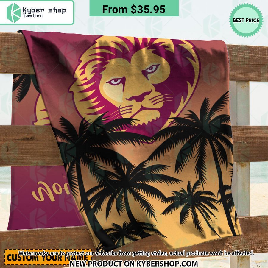 Brisbane Lions CUSTOM Beach Towel