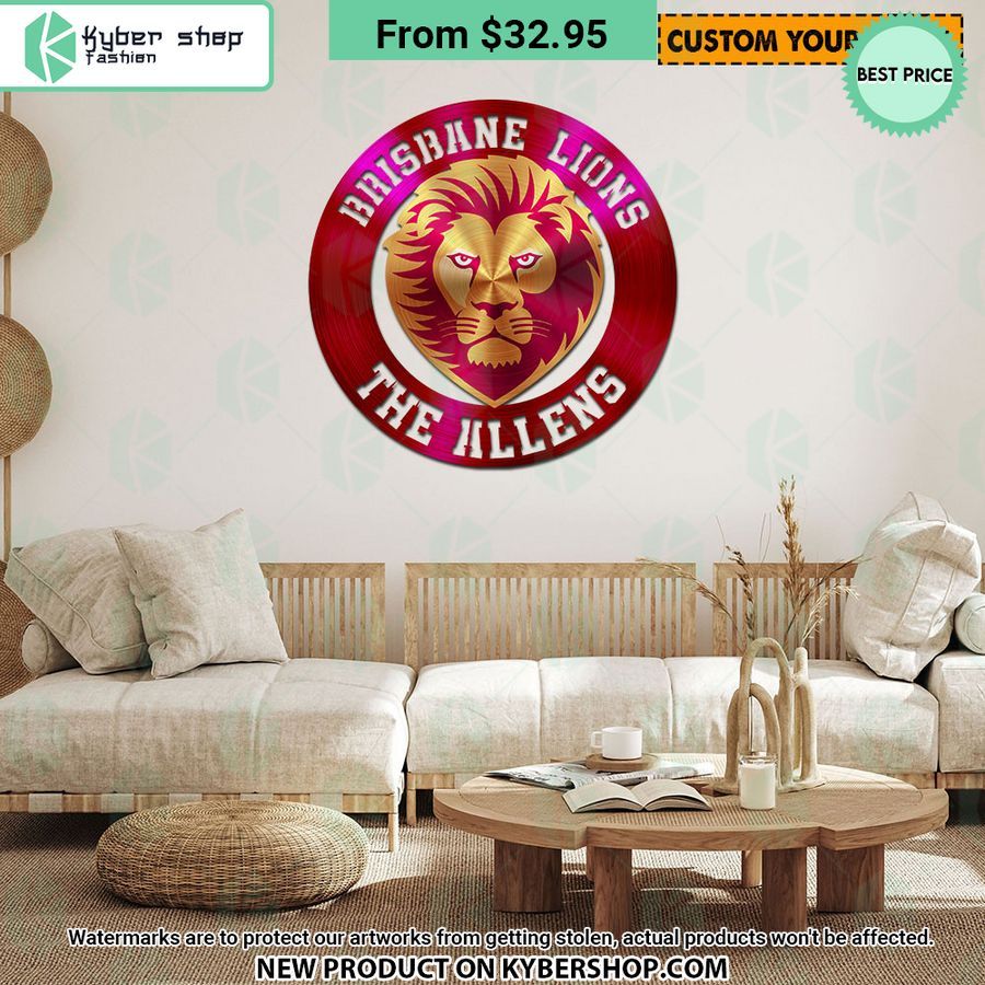 Brisbane Lions CUSTOM Metal Sign