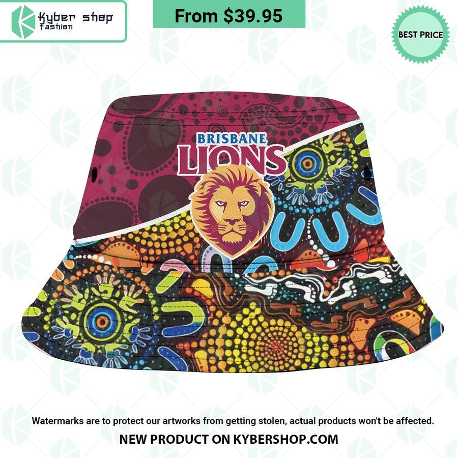 Brisbane Lions Indigenous Pattern Bucket Hat