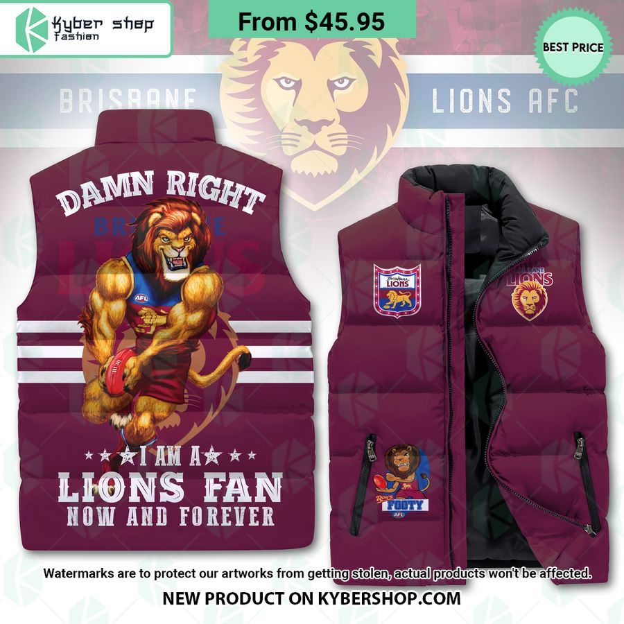 Brisbane Lions Puffer Down Jacket