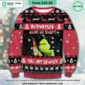 Budweiser Grinch Make Me Happy Sweater