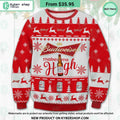 Budweiser Make Me High Ugly Christmas Sweater
