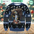 Busch Light Eagle US Flag Ugly Christmas Sweater