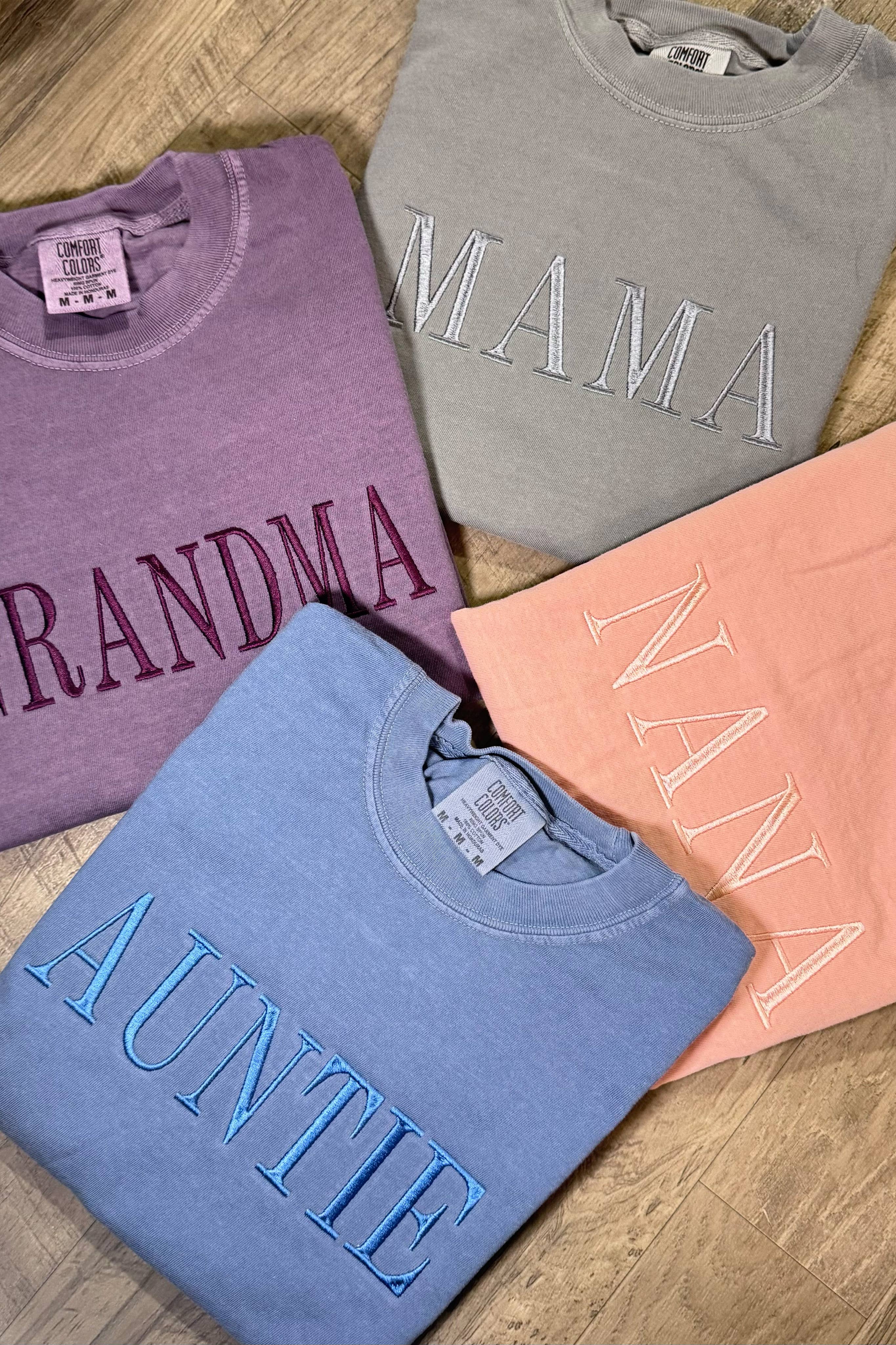 Custom Embroidered Mothers Day T-Shirt