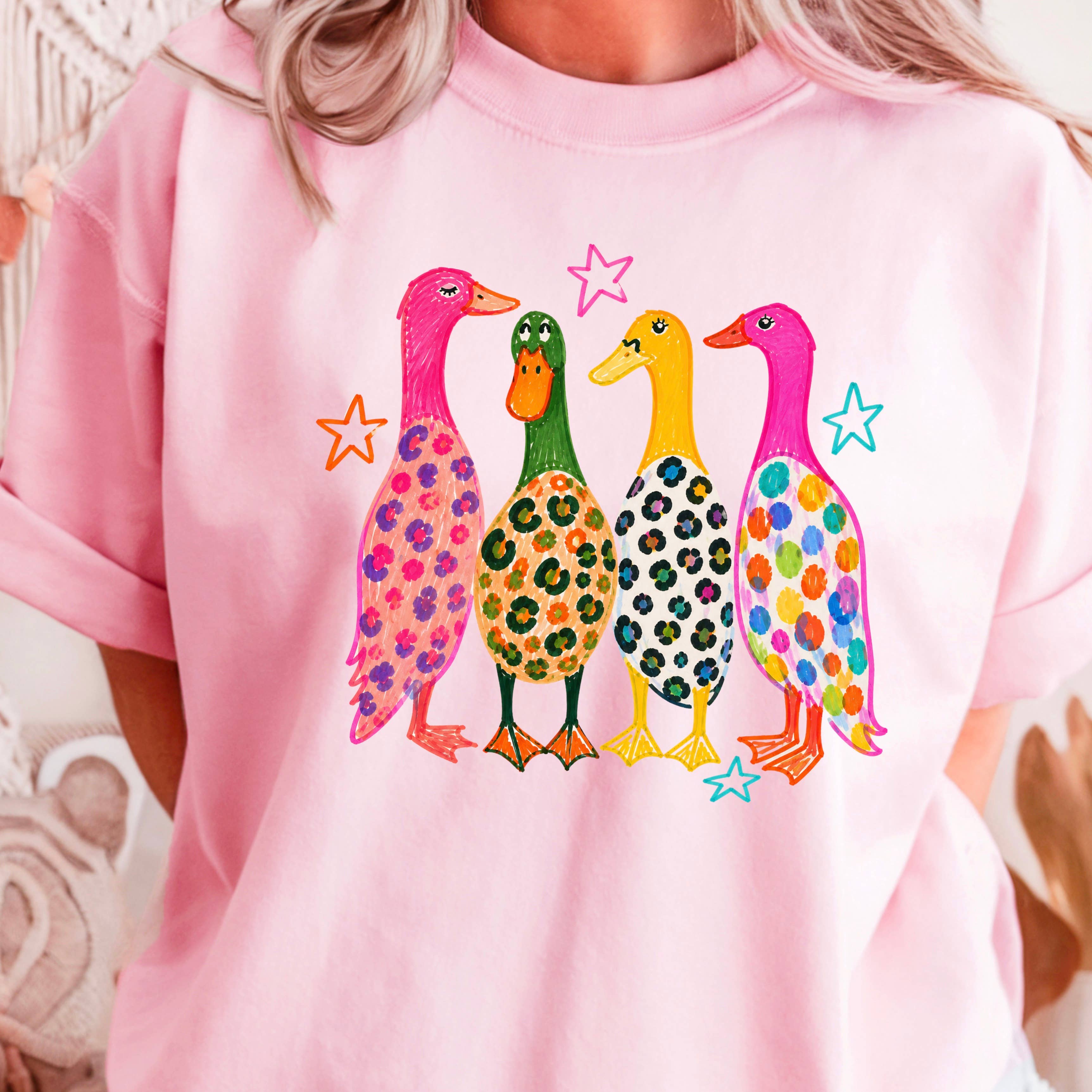 Mallard Ducks Preppy Graphic T-Shirt | Gildan