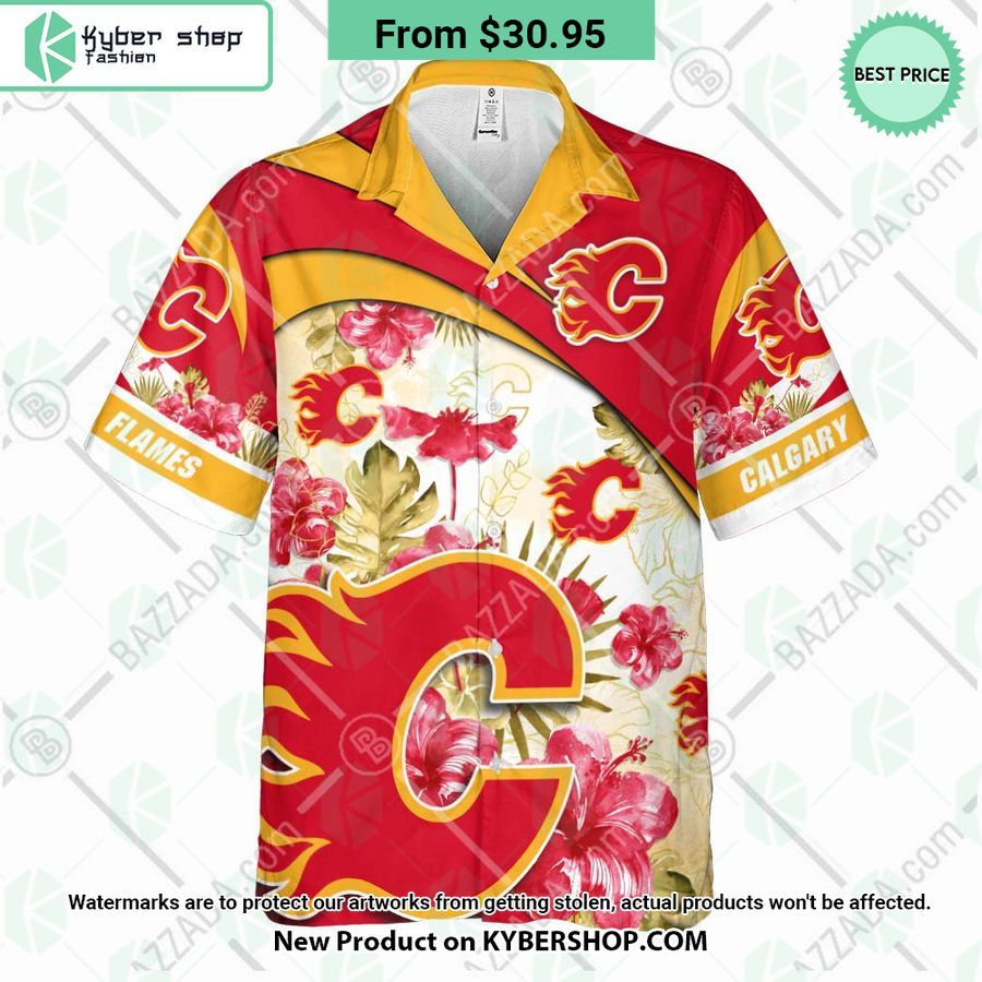 Calgary Flames custom personalized Hawaiian Shirt