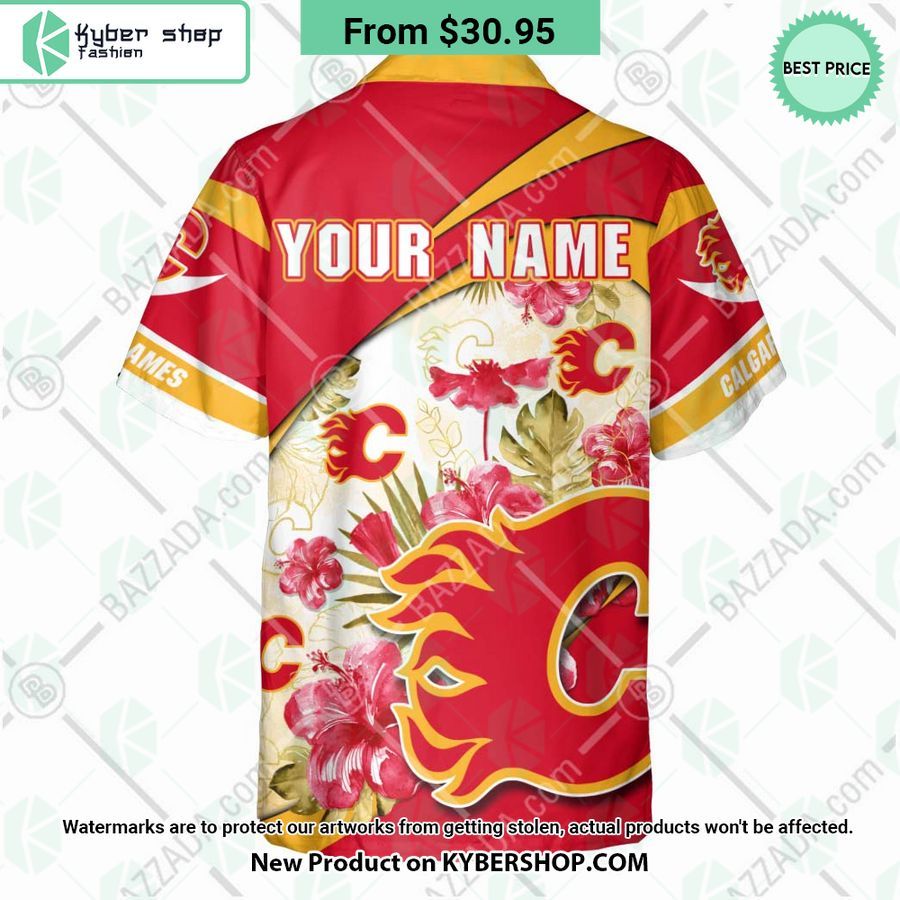 Calgary Flames custom personalized Hawaiian Shirt
