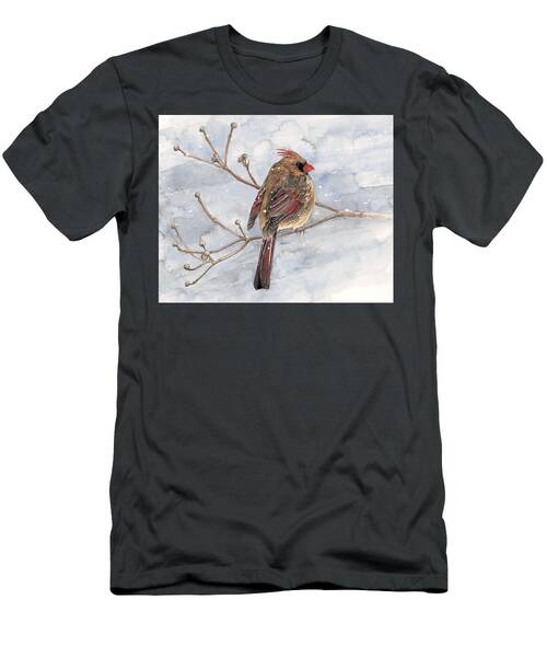 Cardinal On A Winters Day T-Shirt