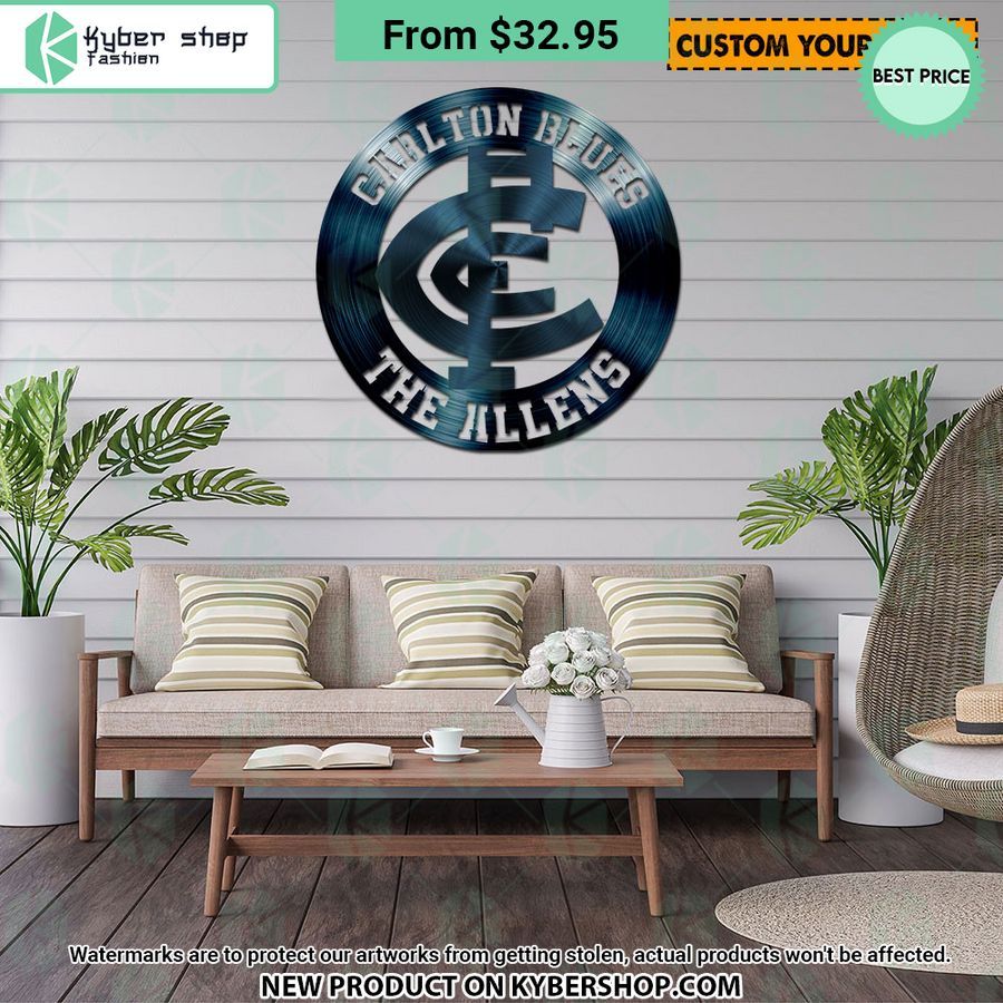 Carlton Blues CUSTOM Metal Sign
