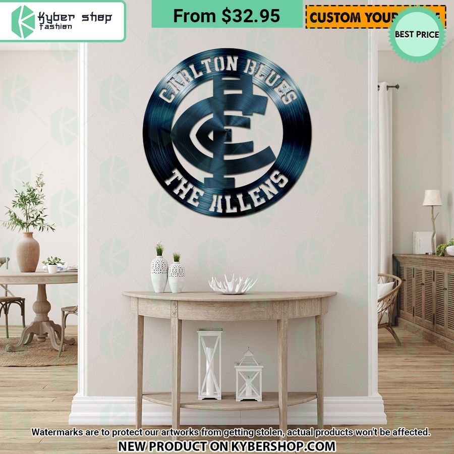 Carlton Blues CUSTOM Metal Sign