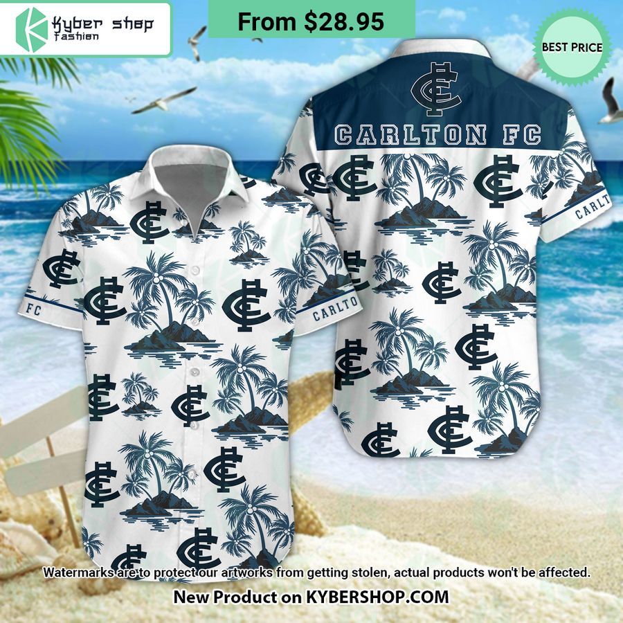 Carlton Football Club Hawaiian Shirt Shorts
