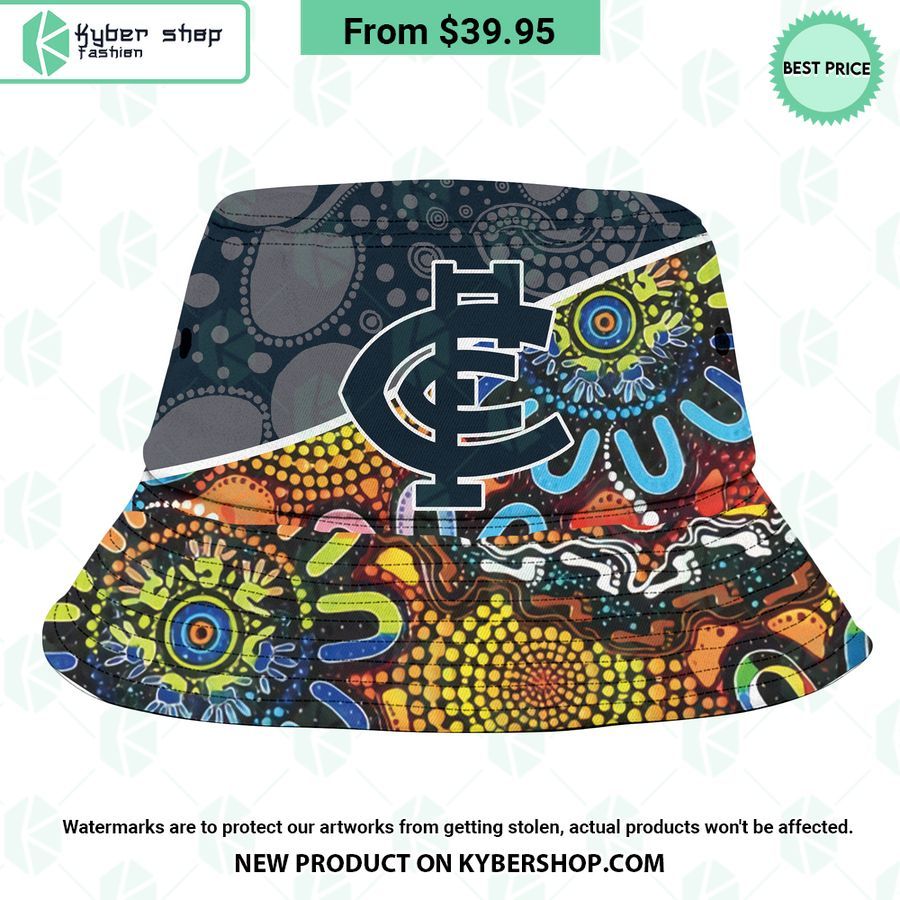 Carlton Football Club Indigenous Pattern Bucket Hat