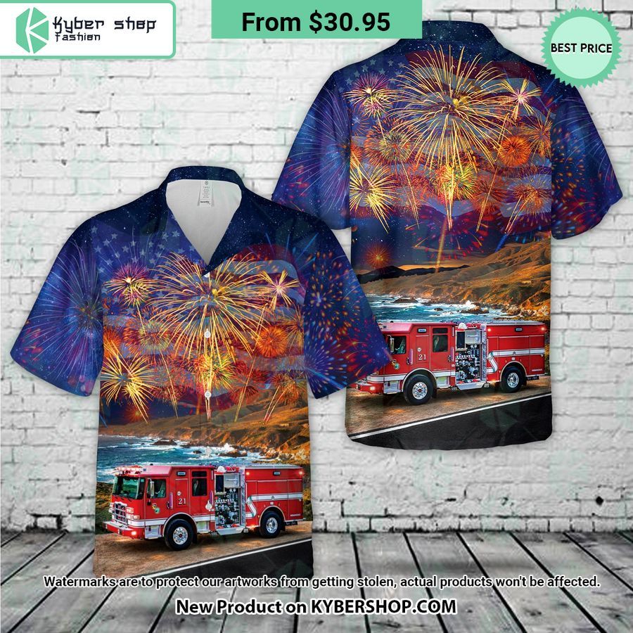 Carmel-by-the-Sea California Cal Fire Carmel Highlands Fire Protection District Hawaiian Shirt