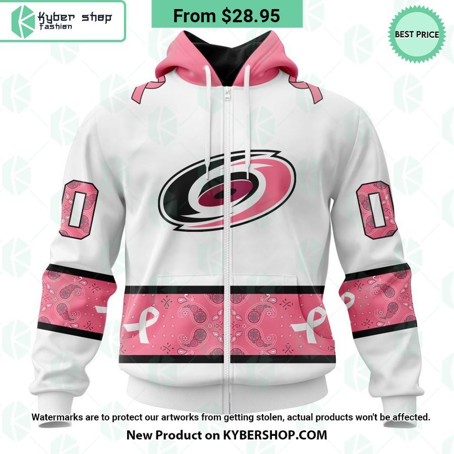 Carolina Hurricanes In October We Wear Pink Breast Cancer Hoodie