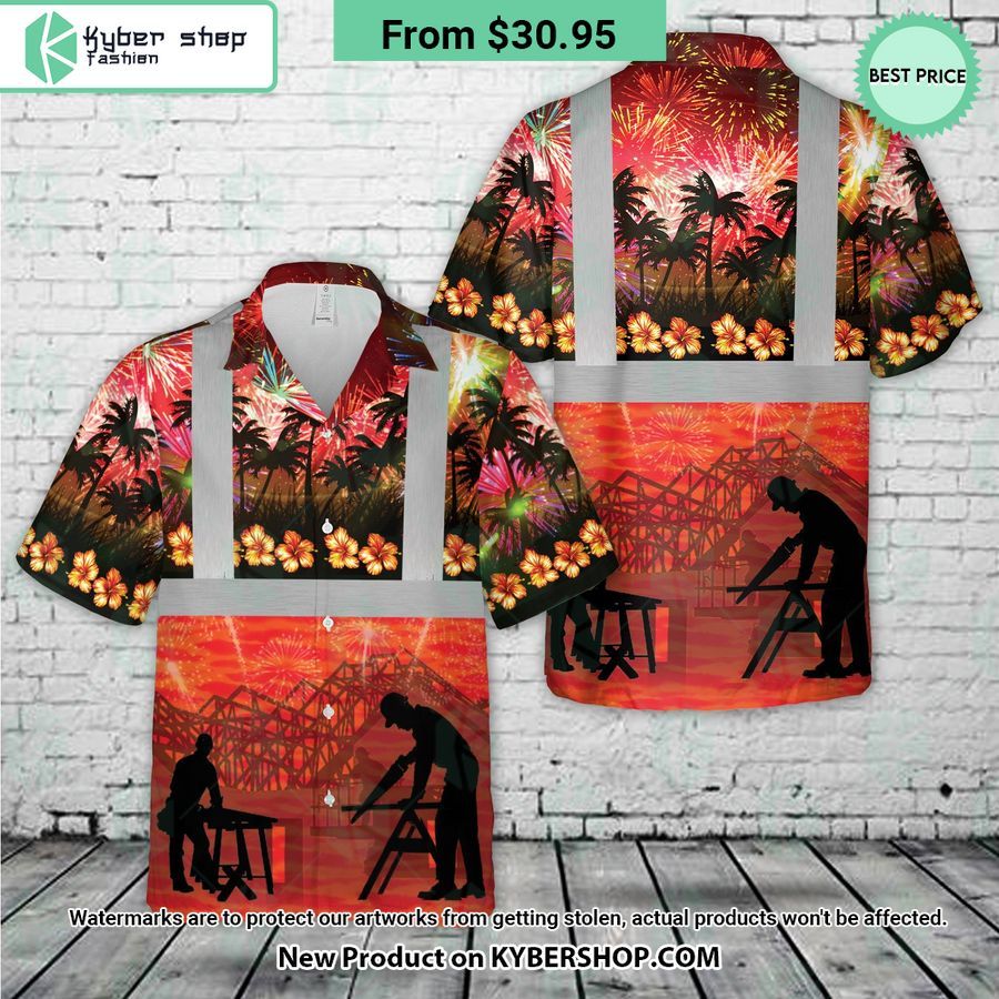 Carpenter Tropical 4th Of July Hawaiian Shirt
