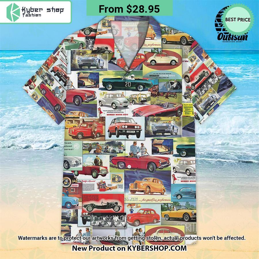 Cars from the 1950s Hawaiian Shirt