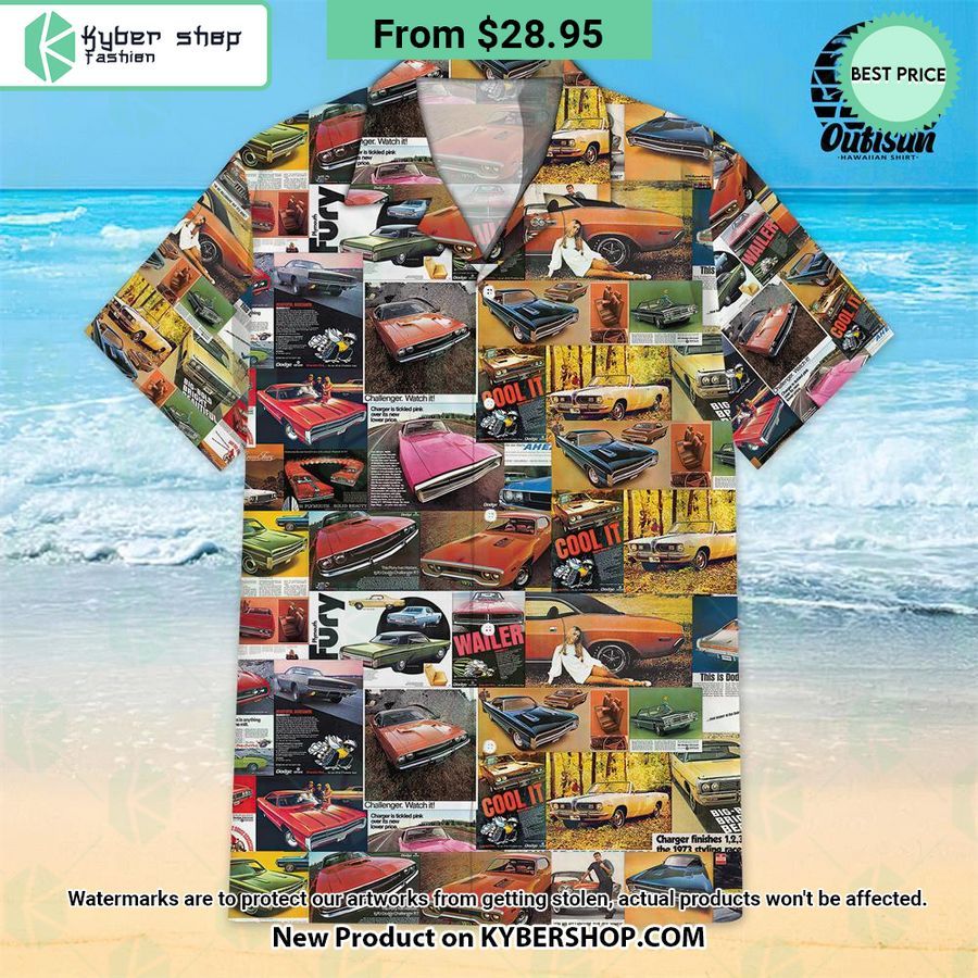 Cars from the 1960s Hawaiian Shirt