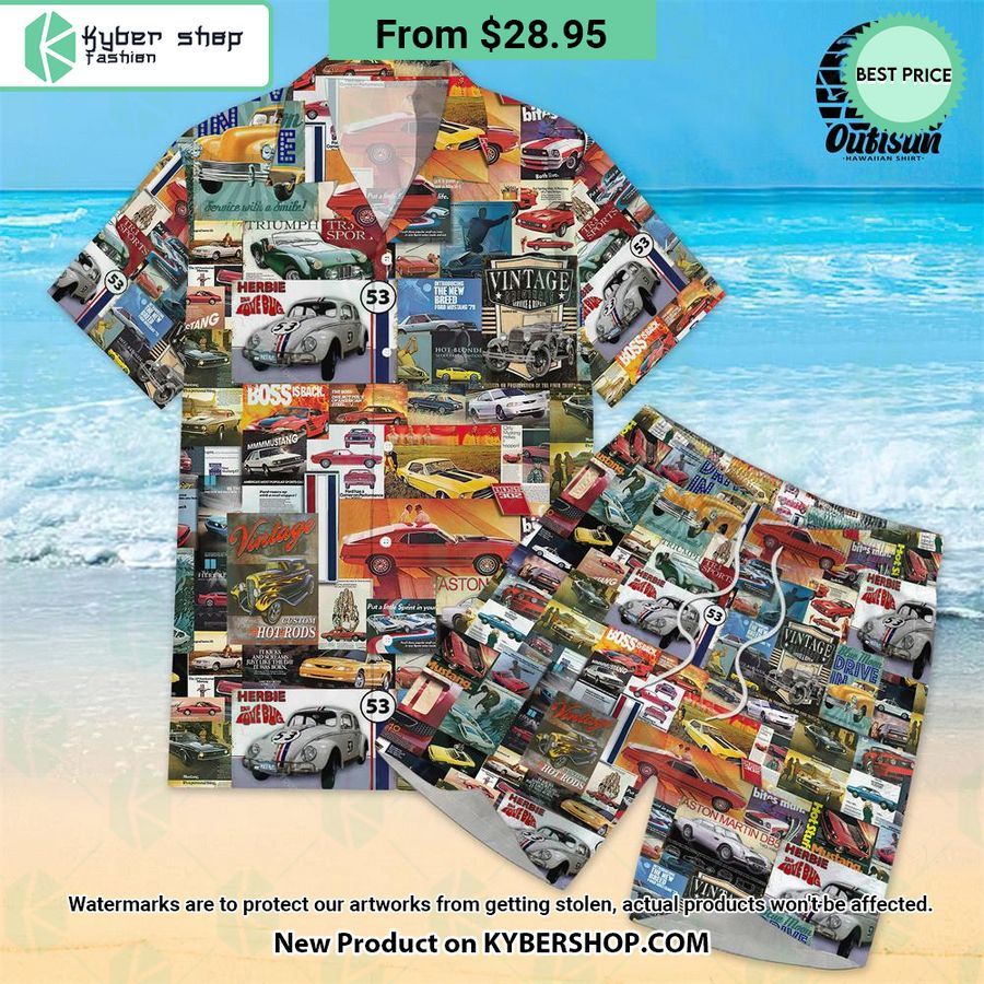 Cars from the 1970s Hawaiian Shirt