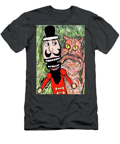 Cat Attacking The Nutcracker In A Christmas Tree T-Shirt