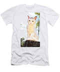 A White Cat's Reverie On The Tree Trunk T-Shirt