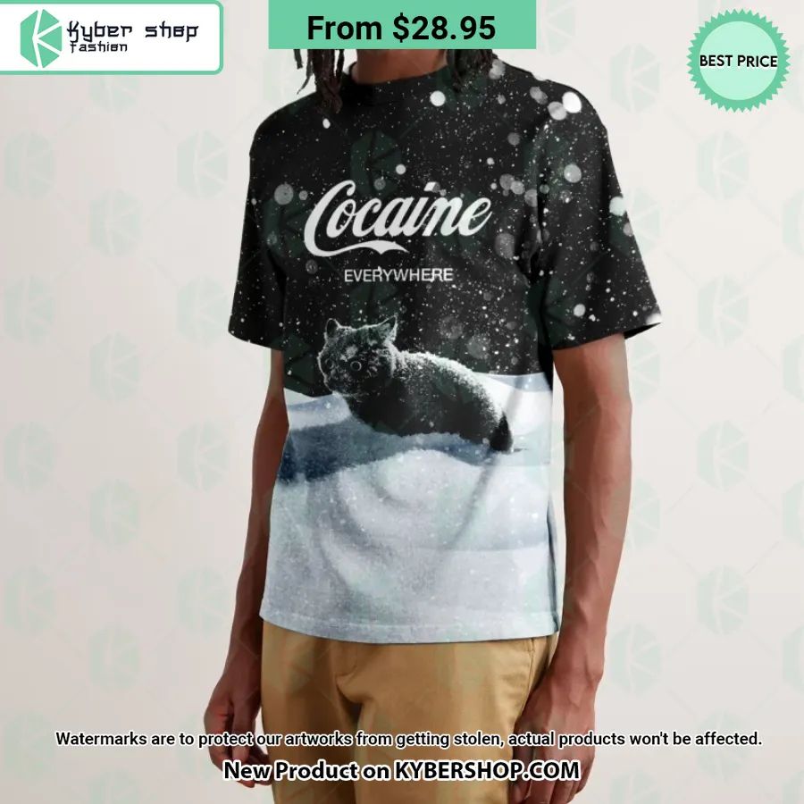 Cat Cocaine Everywhere T Shirt