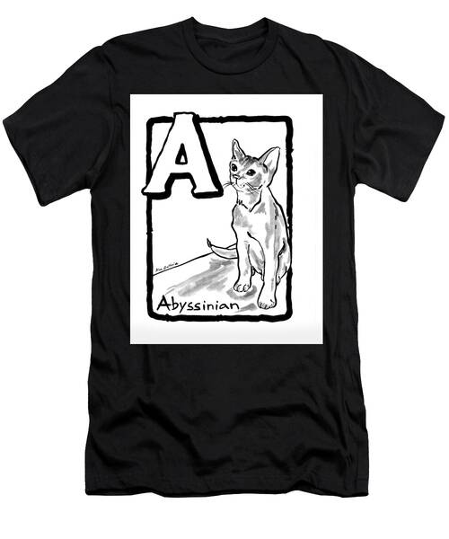 Cat Drawing Abyssinian T-Shirt