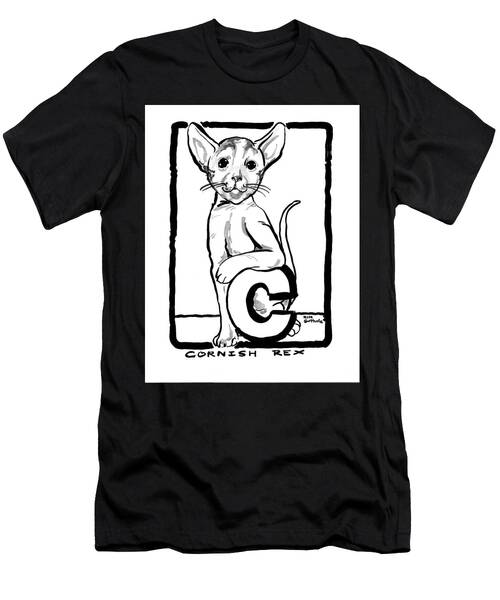 Cat Drawing Cornish Rex T-Shirt