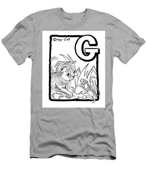 Cat Drawing Grey Cat T-Shirt