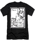 Cat Drawing Manx With Mouse T-Shirt