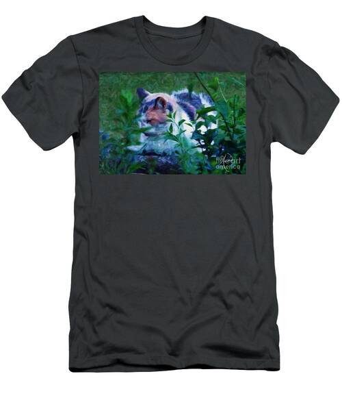 Cat Pouting In The Garden T-Shirt
