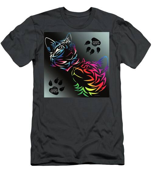 Cats Cats And More Cats - Digital Art T-Shirt