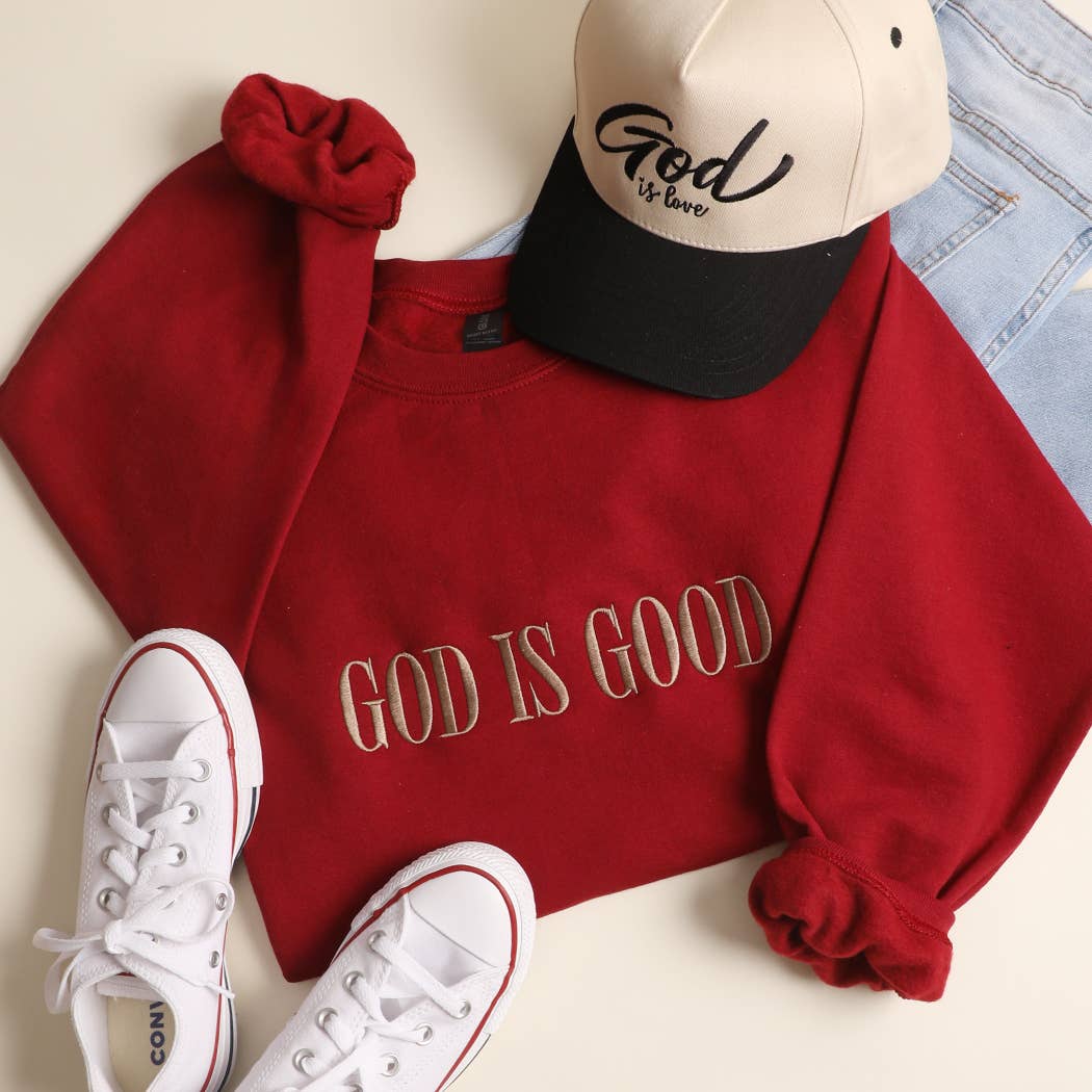 God Is Good Embroidered Heavyweight Sweatshirt