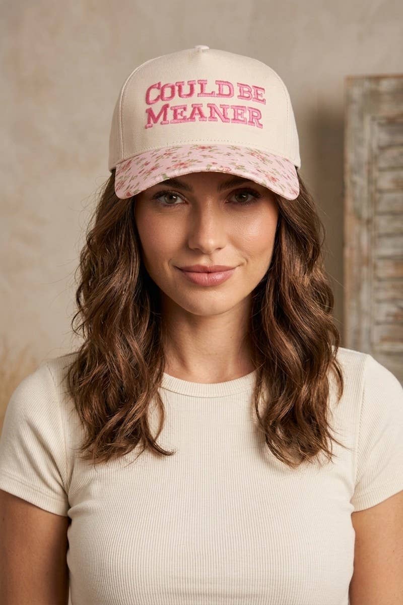 Could Be Meaner Two Tone Cotton Cap
