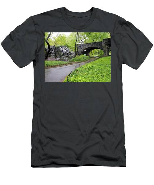 Central Park Underpass Path Nyc Ny In The Rain T-Shirt