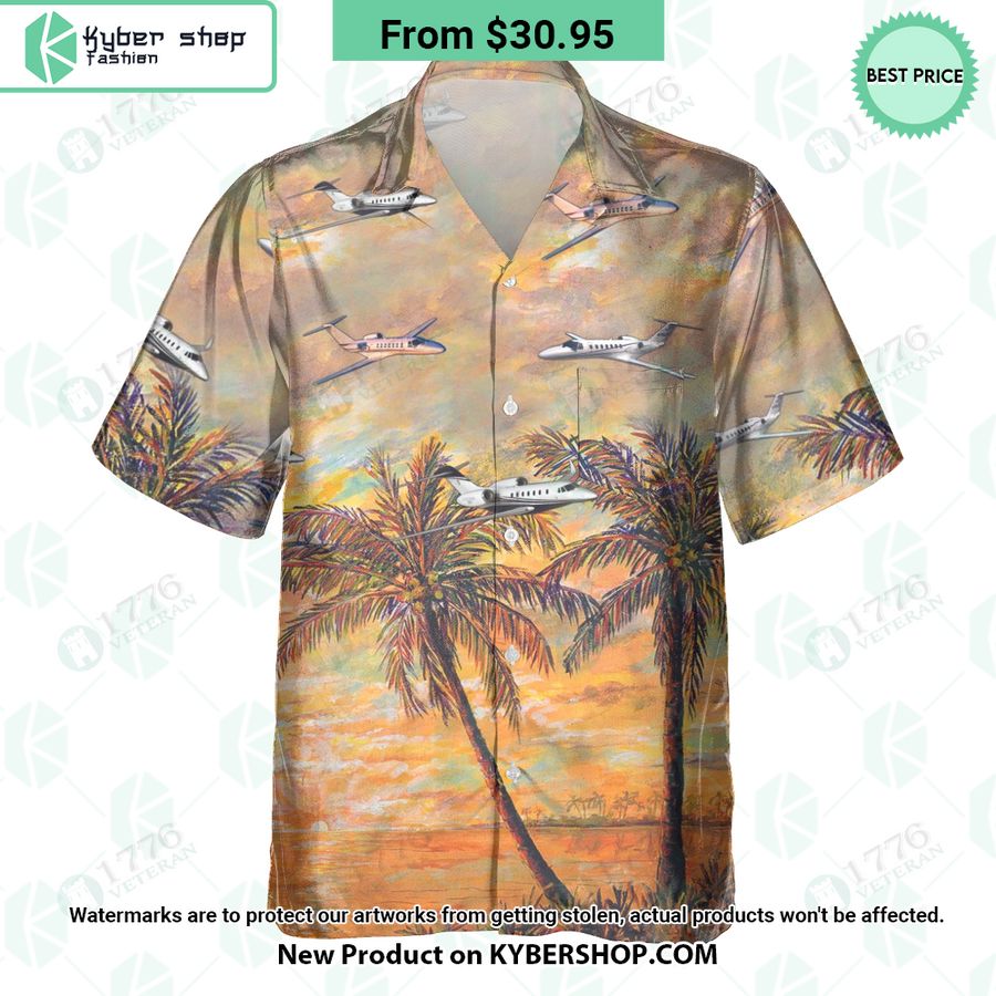 Cessna Citation Jet Hawaiian Shirt