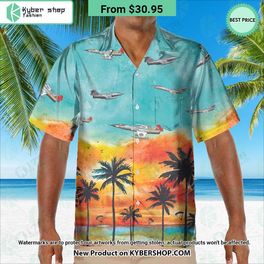 CF-104 Starfighter Sunset Hawaiian Shirt