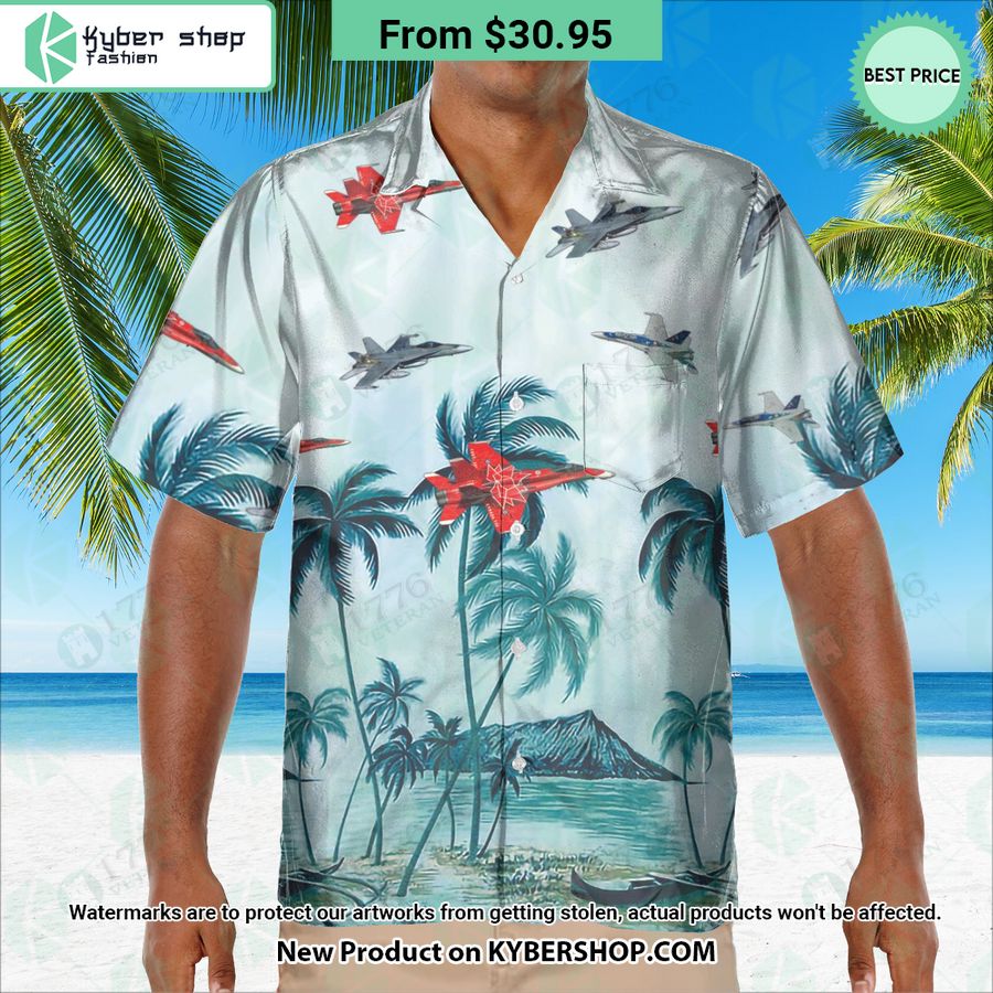CF-18 Hornet Palm Hawaiian Shirt