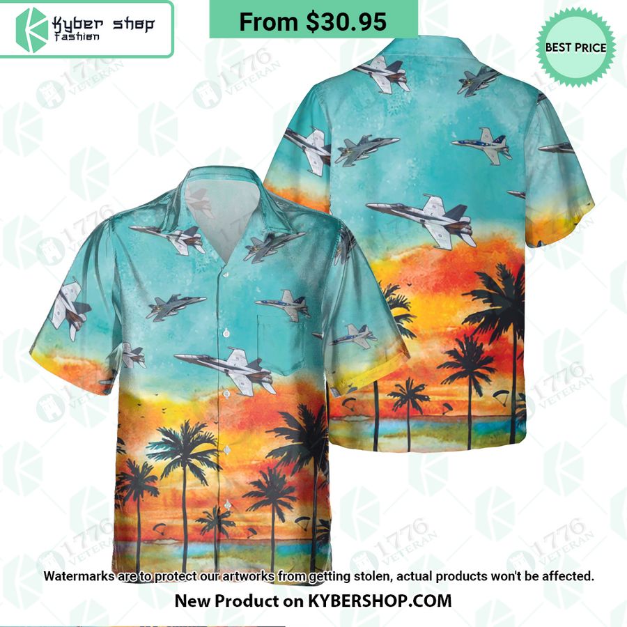 CF-188 Hornet Sunset Hawaiian Shirt